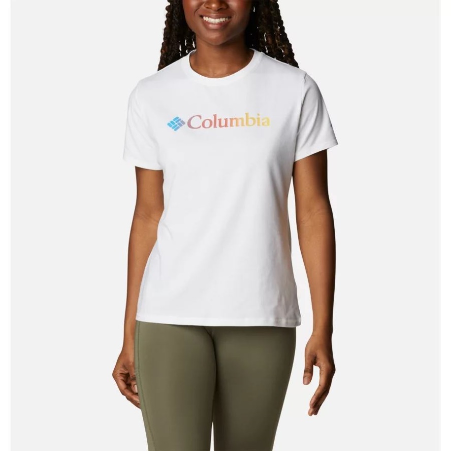 White/CSC Gradient Women's Sun Trek Technical Graphic T-Shirt Columbia Sale