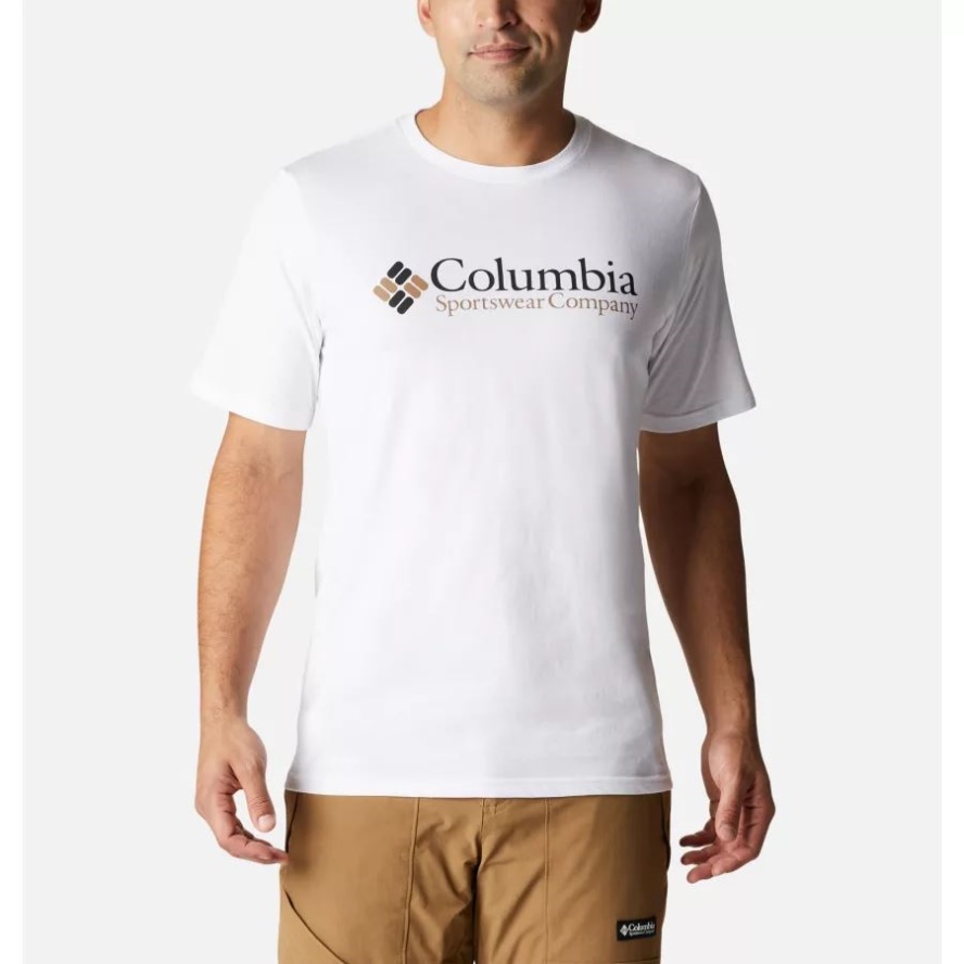 White/CSC Retro Logo Men's CSC Basic Logo Tee Columbia Sale