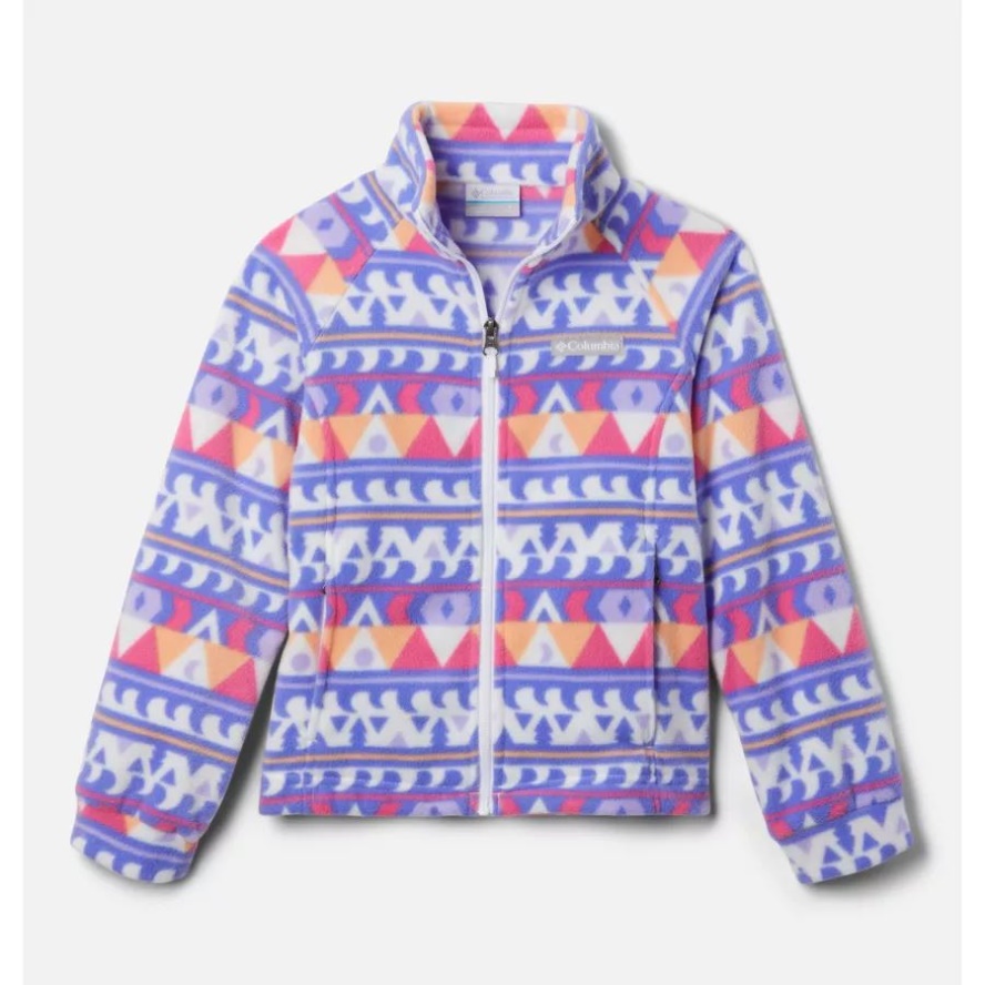 White Camp Blanket Girls' Benton Springs II Printed Fleece Jacket Columbia Sale