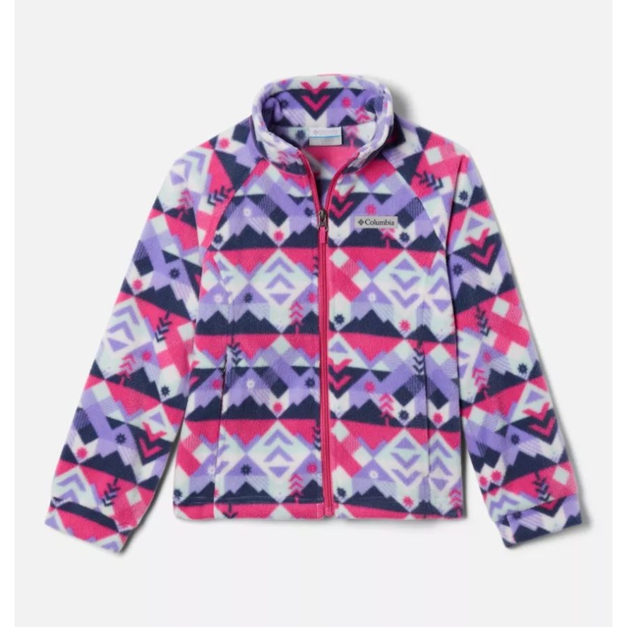 White Checkpoint Columbia Sale Girls' Benton Springs II Printed Fleece Jacket
