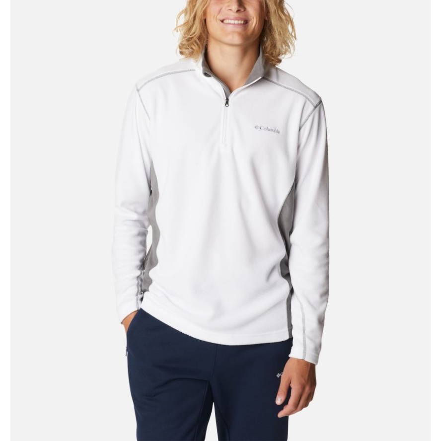 White/City Grey Men's Klamath Range II Half Zip Columbia Sale