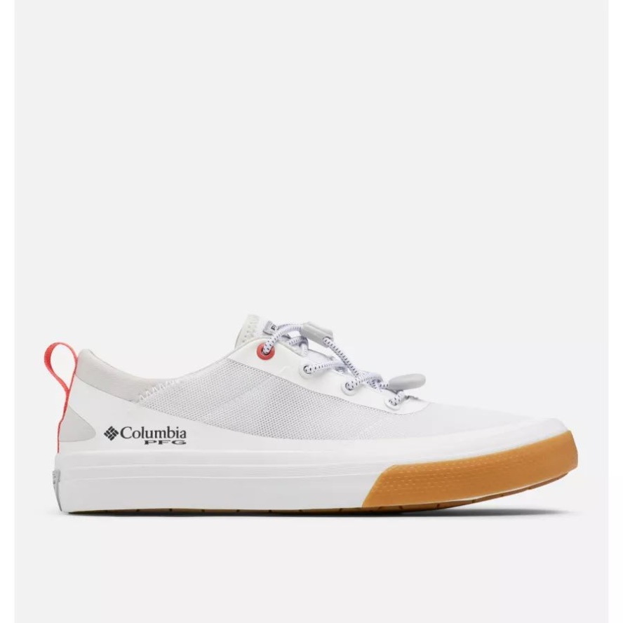 White/Collegiate Navy Women's PFG Bonehead Shoe Wide Columbia Sale