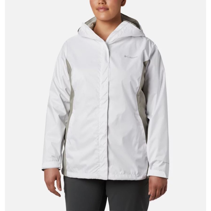 White/Flint Grey Women's Arcadia II Jacket Plus Size Columbia Sale