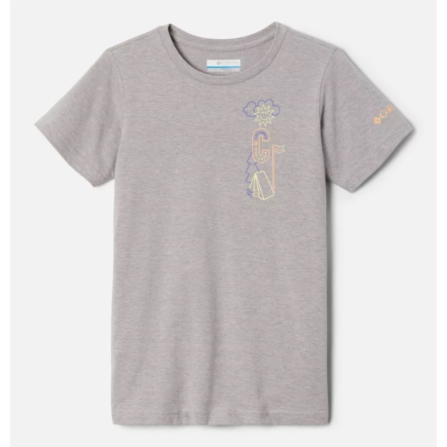 White Foxy Pack Columbia Sale Girls' Mission Lake Short Sleeve Graphic T-Shirt