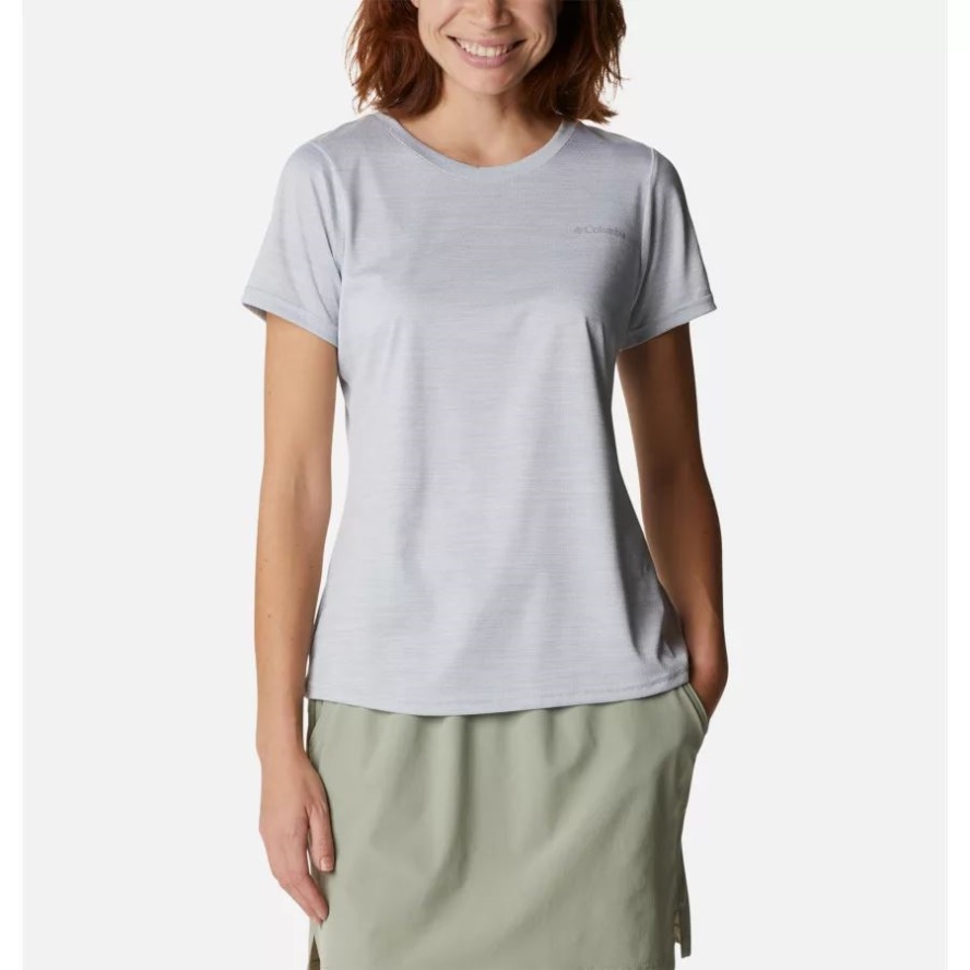 White Heather Columbia Sale Women's Alpine Chill Zero Short Sleeve Shirt
