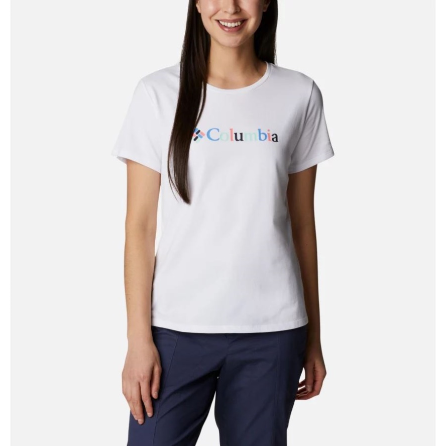 White/Kaleidoscope Women's Alpine Way Screen T-Shirt Columbia Sale