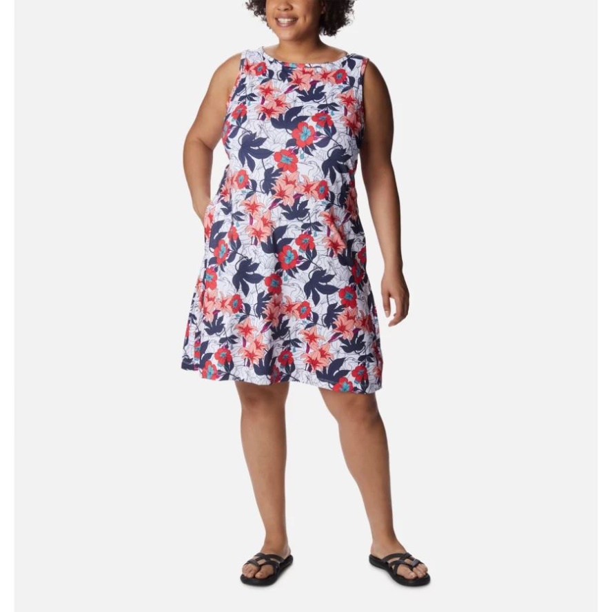White Lakeshore Floral Multi Columbia Sale Women's Chill River Printed Dress Plus Size