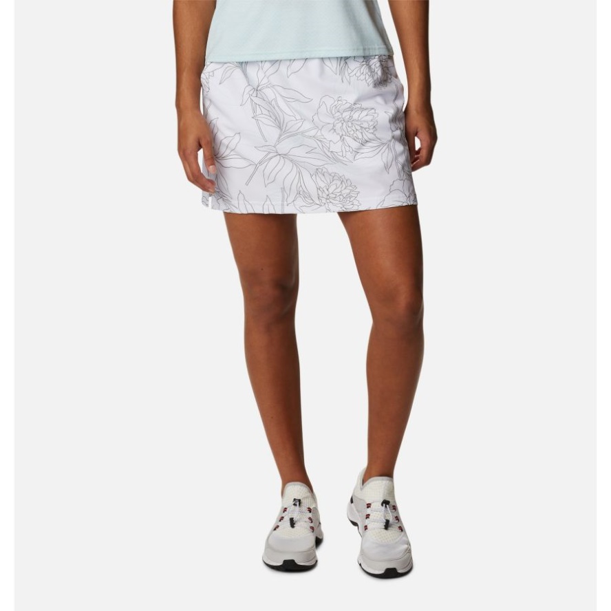 White Leafy Lines Multi Women's Alpine Chill Zero Skort Columbia Sale