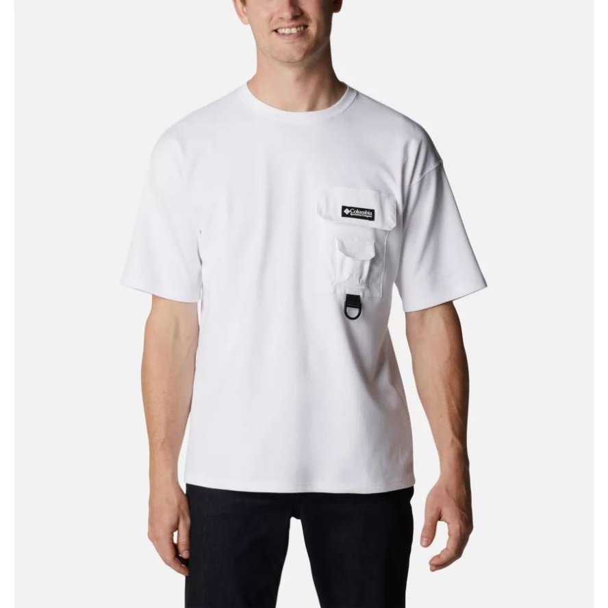 White Men's Field Creek Casual T-Shirt Columbia Sale