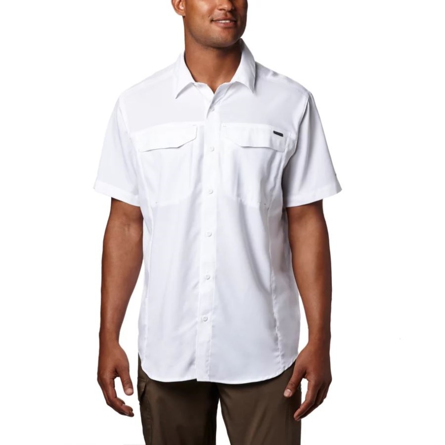 White Men's Silver Ridge Lite Short Sleeve Shirt Columbia Sale