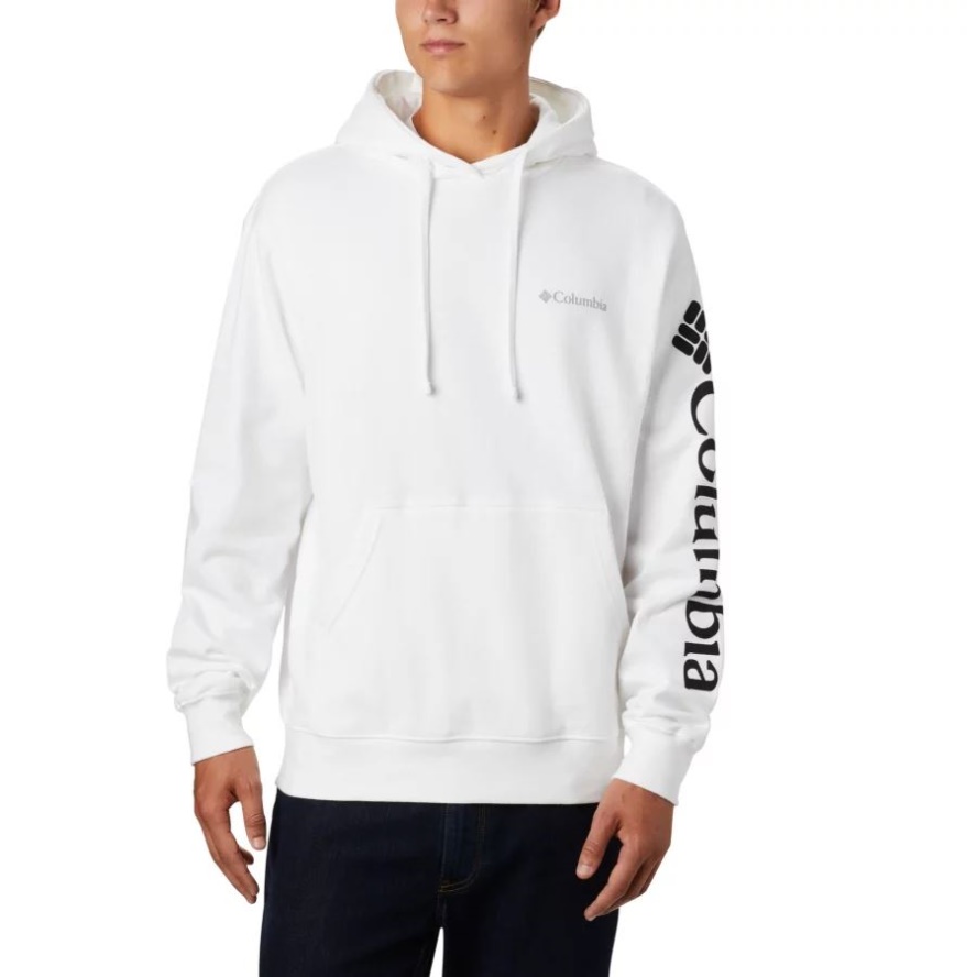 White Men's Viewmont II Sleeve Graphic Hoodie Big Columbia Sale