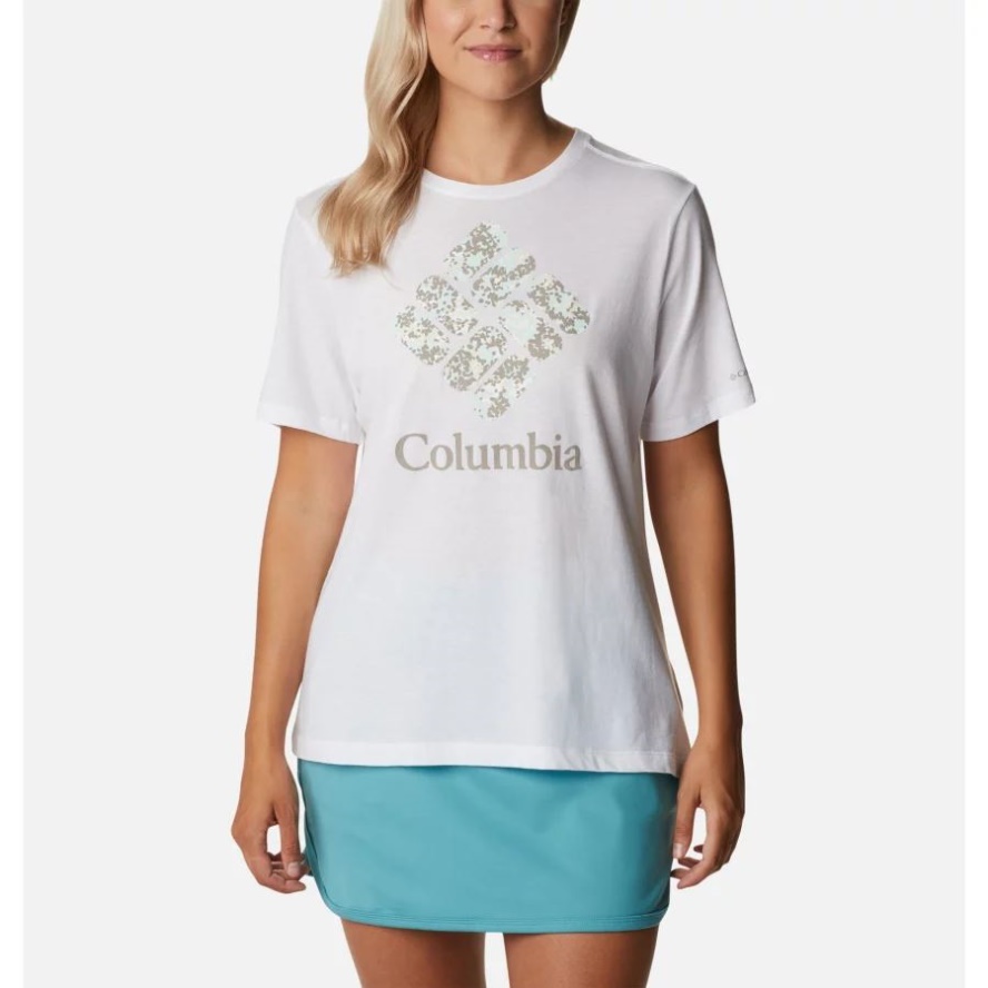 White/Stacked Dotty Columbia Sale Women's Bluebird Day Relaxed T-Shirt