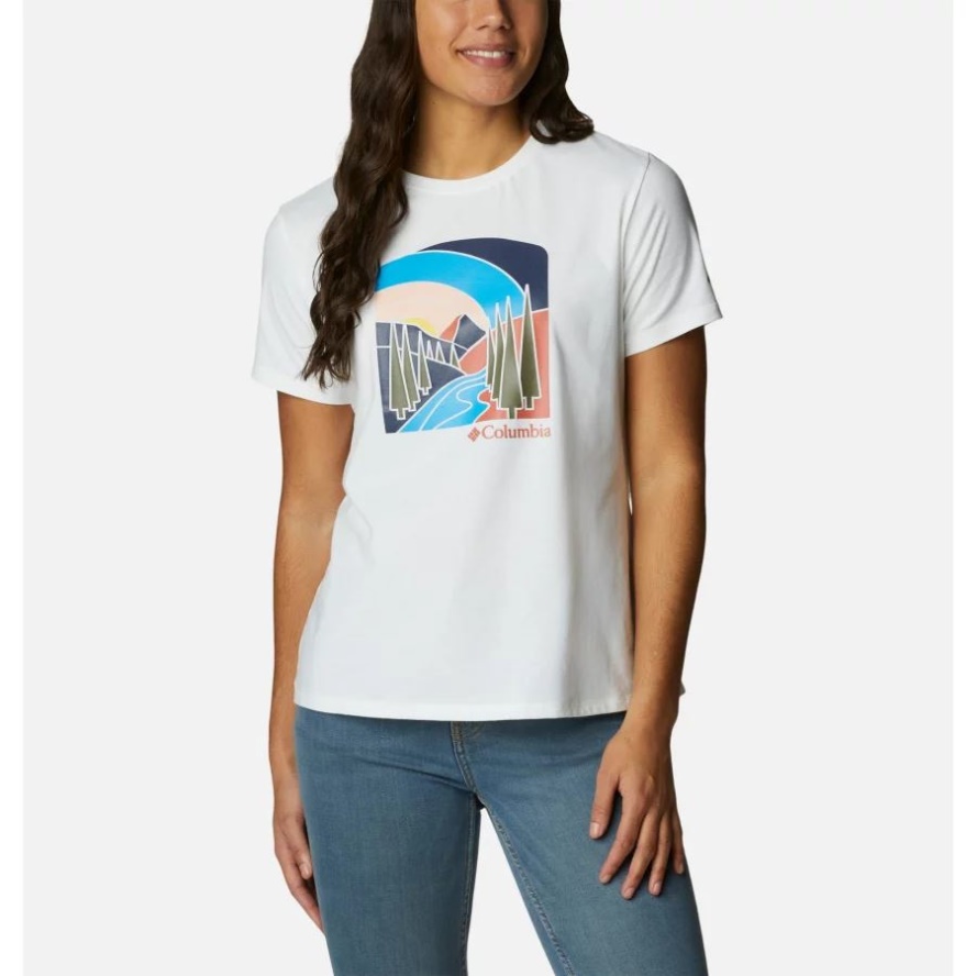 White/Suntrek Hills Columbia Sale Women's Sun Trek II Technical Graphic T-Shirt