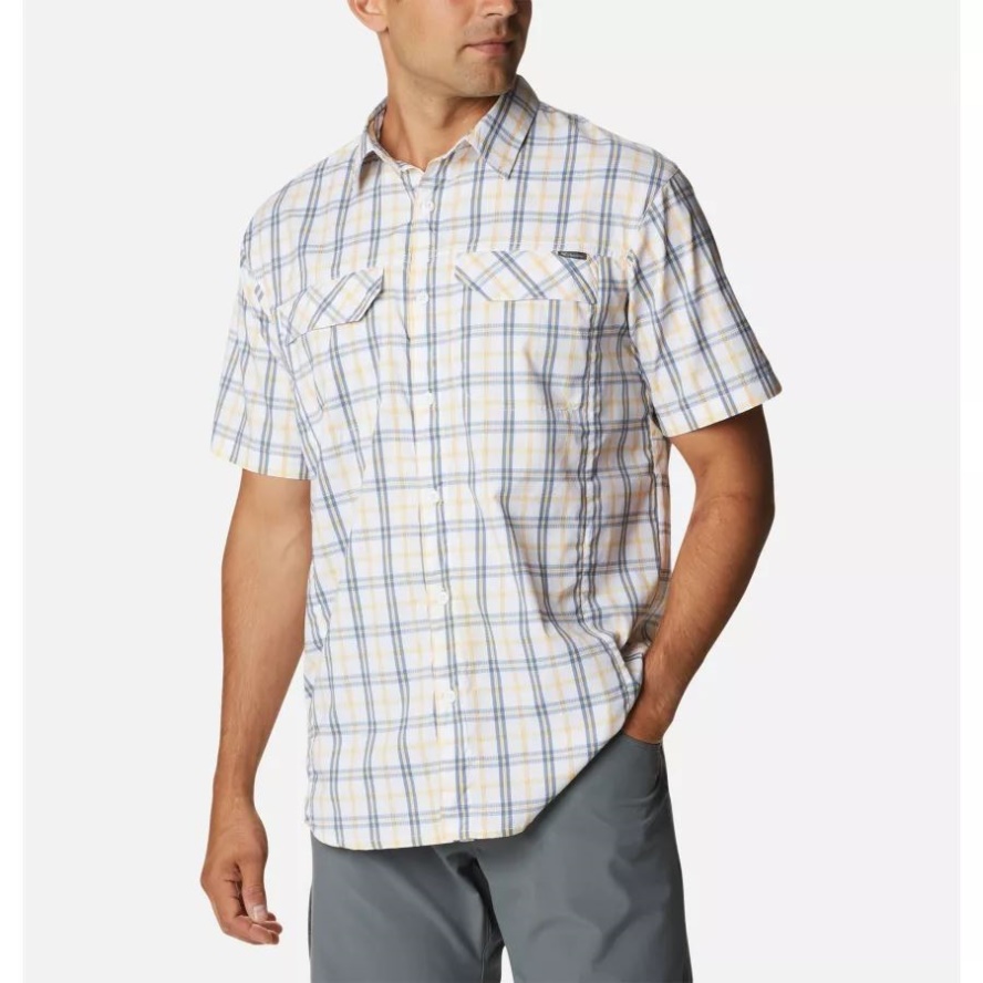 White Switchback Madras Columbia Sale Men's Silver Ridge Lite Plaid Short Sleeve Shirt