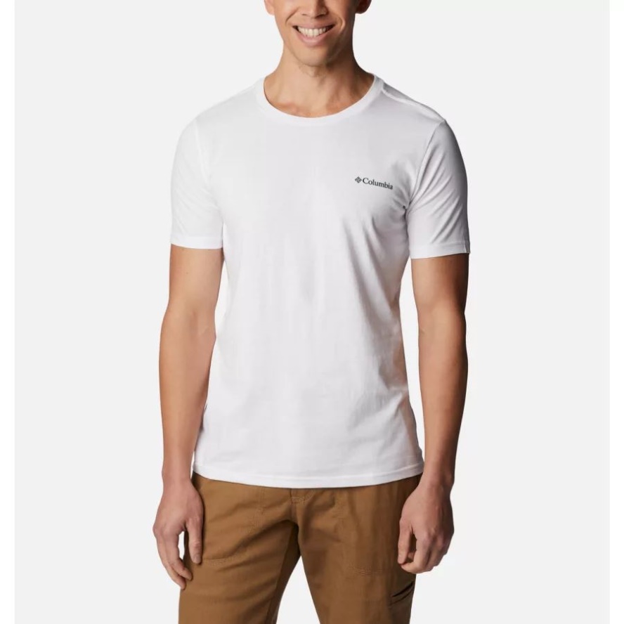 White/True Direction 2 Men's Rapid Ridge II Organic Cotton T-Shirt Columbia Sale