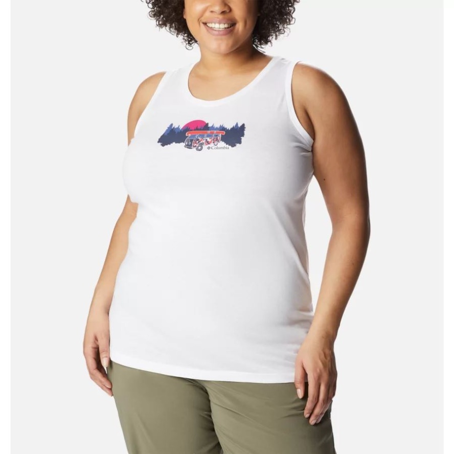 White/Van Life 3 Women's Bluff Mesa Tank Plus Size Columbia Sale