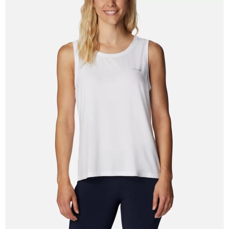 White Women's Anytime Knit Tank Columbia Sale