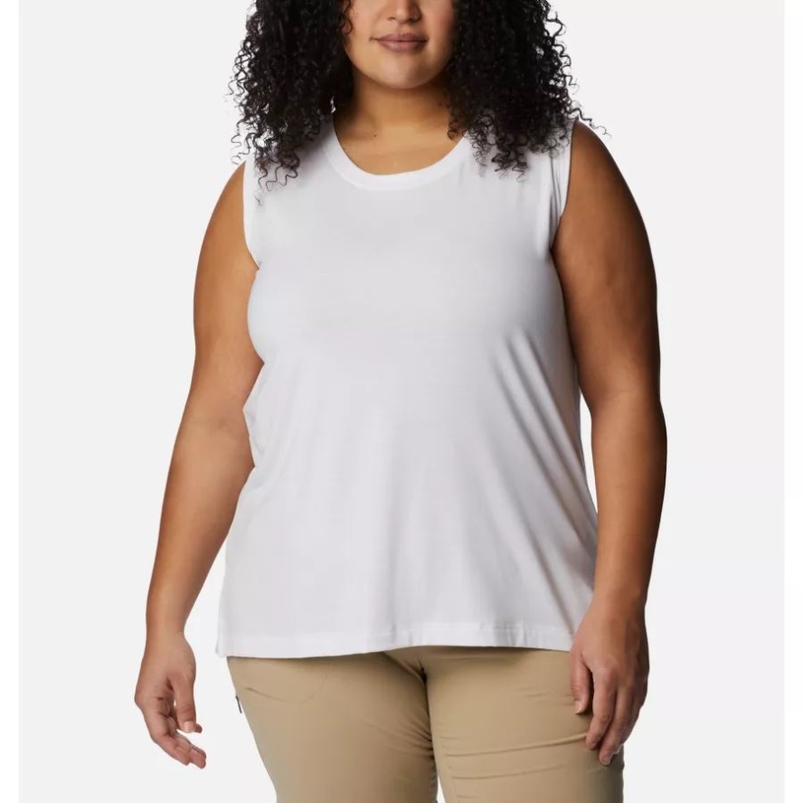 White Women's Boundless Beauty Tank Plus Size Columbia Sale