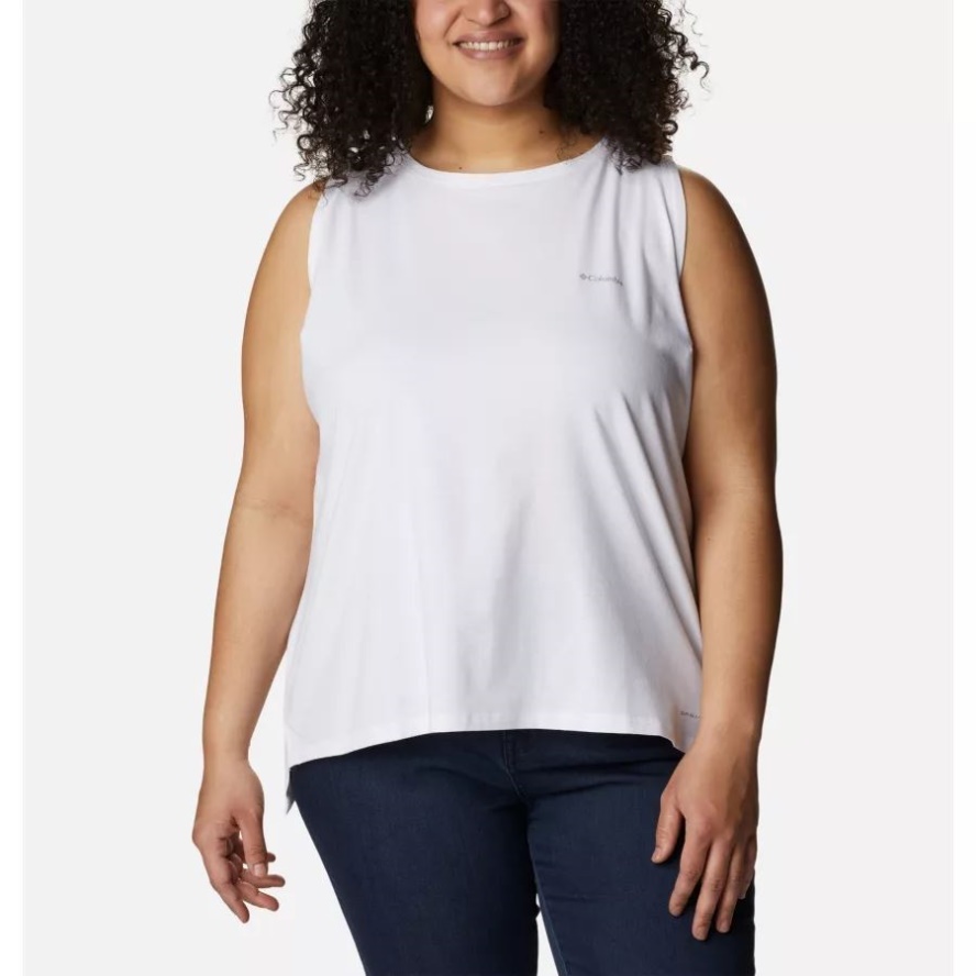 White Women's Sun Trek Tank Plus Size Columbia Sale