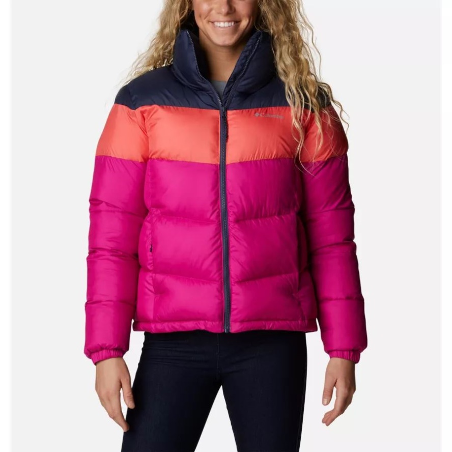 Wild Fuchsia/Blush Pink/Nocturnal Women's Puffect Color Blocked Jacket Columbia Sale