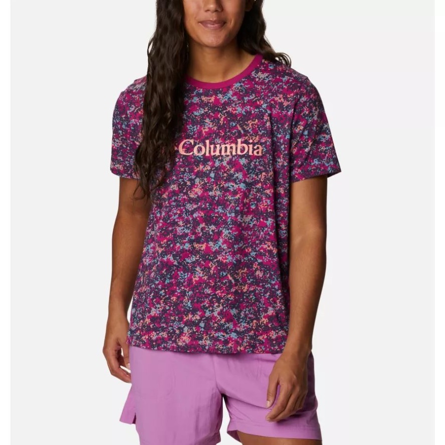 Wild Fuchsia Dotty Disguise Columbia Sale Women's North Cascades Printed T-Shirt