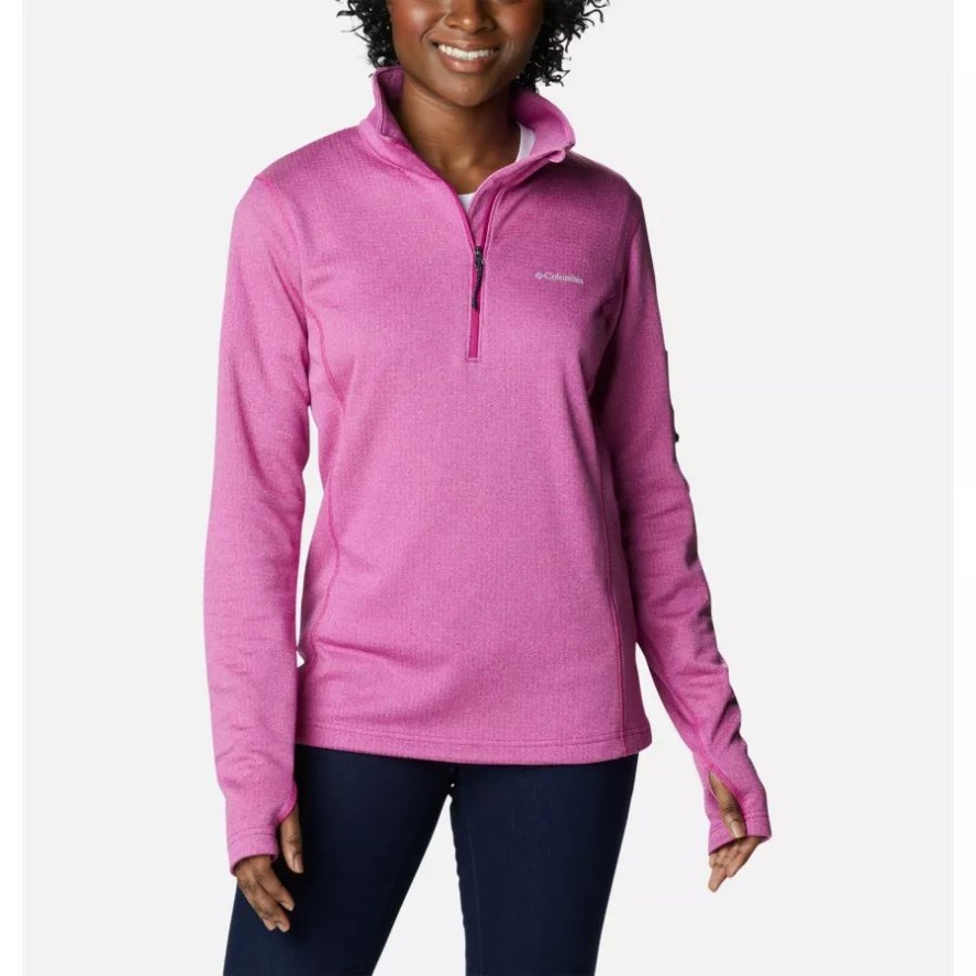 Wild Fuchsia Heather Columbia Sale Women's Park View Half Zip Fleece