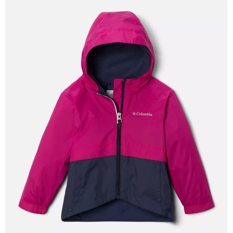 Wild Fuchsia/Nocturnal Girls' Toddler Rain-Zilla Jacket Columbia Sale
