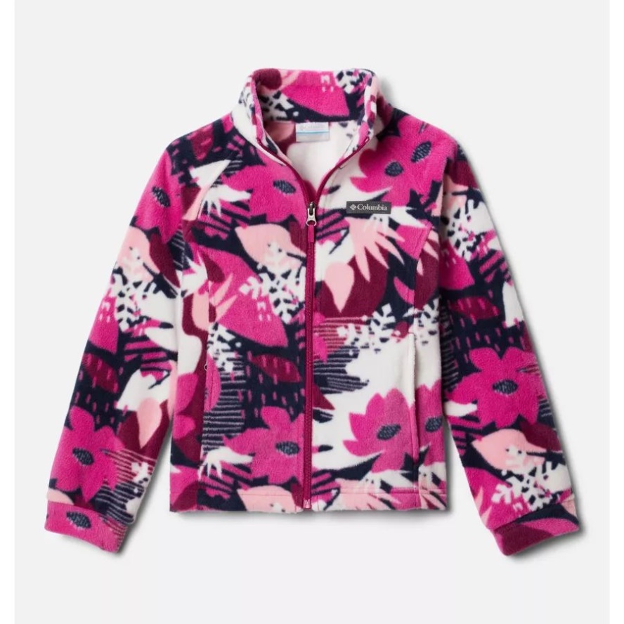 Wild Fuchsia Scraptanical Columbia Sale Girls' Benton Springs II Printed Fleece Jacket