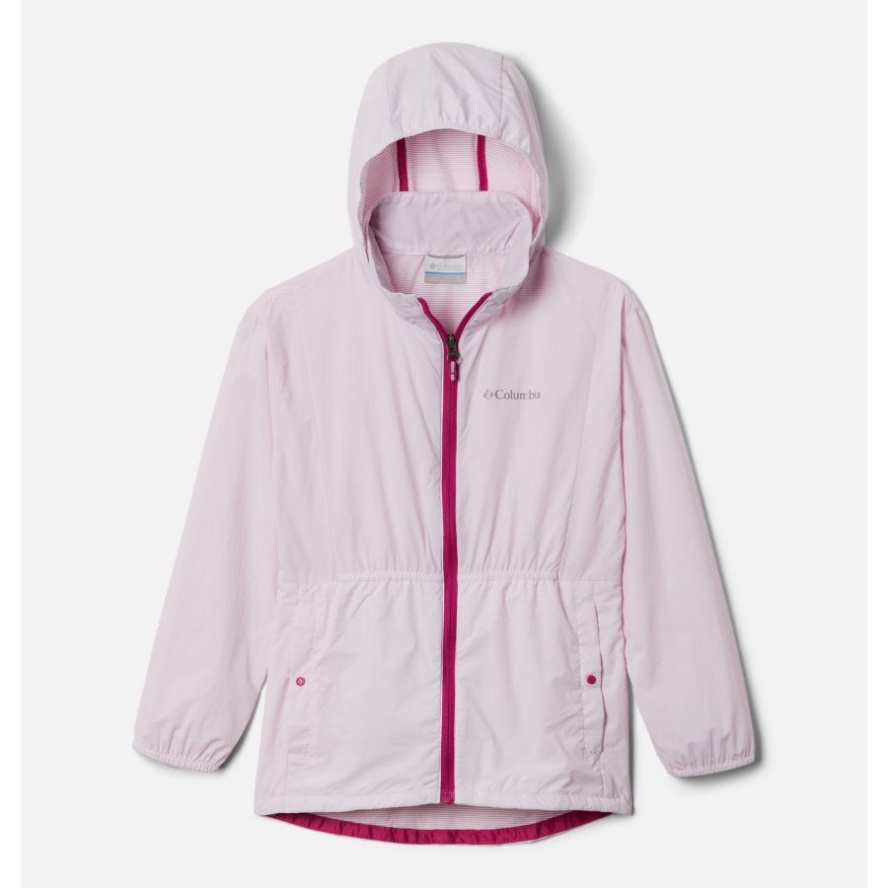 Wild Fuchsia/White Girls' Punchbowl Jacket Columbia Sale