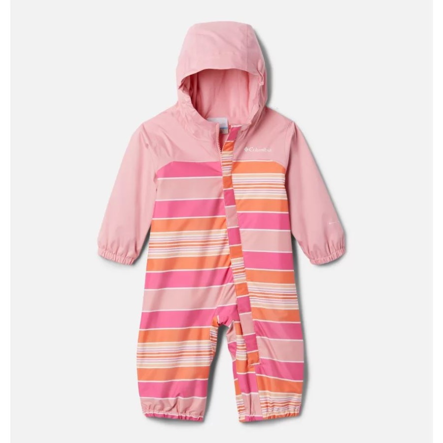 Wild Geranium Danby Stripe/Pink Orchid Columbia Sale Infant Critter Jitters II Rain Suit