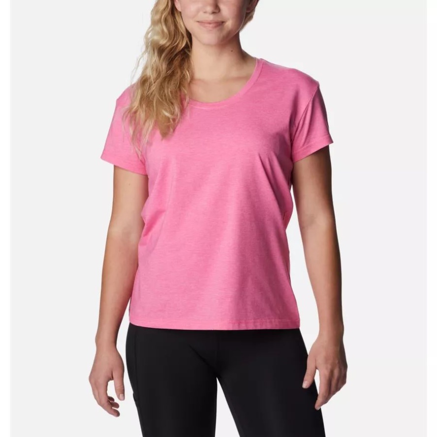 Wild Geranium Heather Women's Sun Trek T-Shirt Columbia Sale