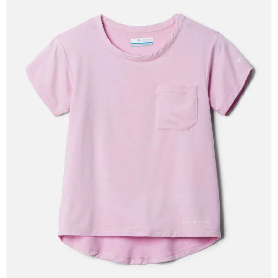 Wild Rose Heather Girls' Tech Trail T-Shirt Columbia Sale