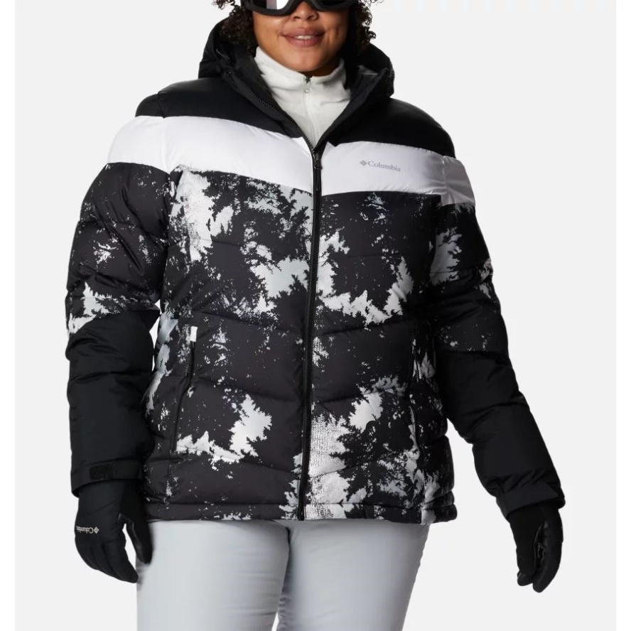 Women's Abbott Peak Insulated Jacket Plus Size White Lookup Print/Black/White Columbia Sale