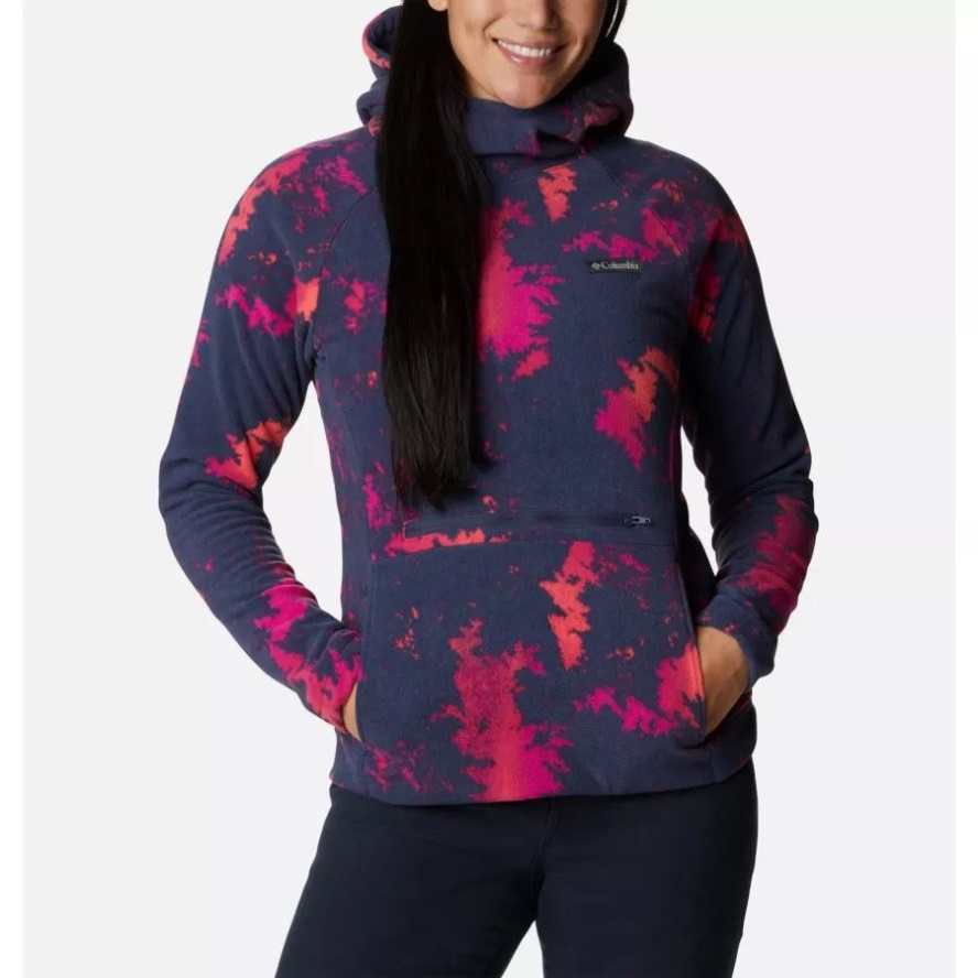 Women's Ali Peak Hooded Fleece Columbia Sale Nocturnal Lookup Print