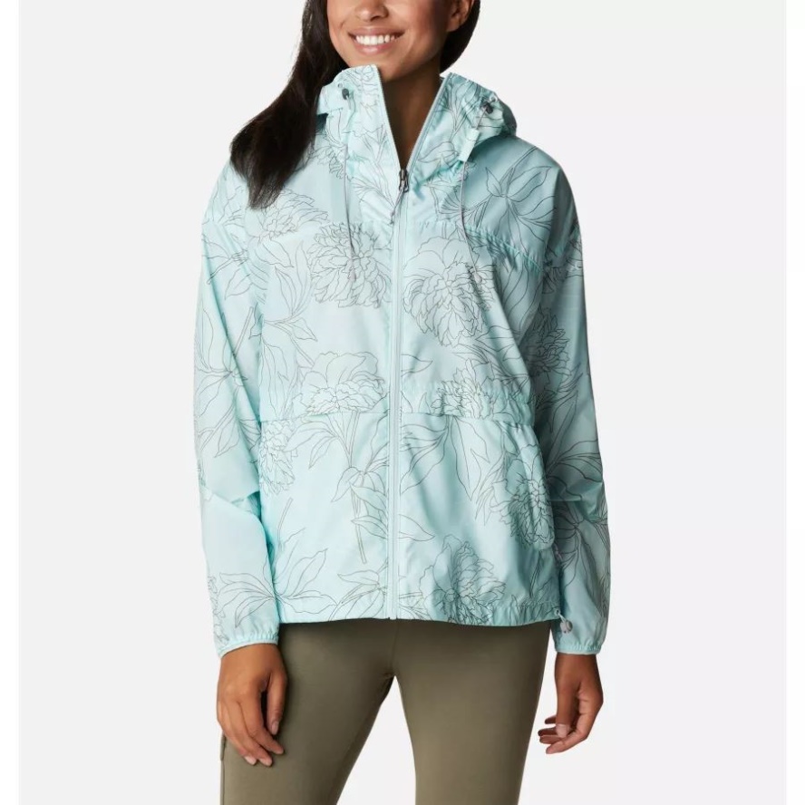 Women's Alpine Chill Windbreaker Jacket Icy Morn Leafy Lines Columbia Sale