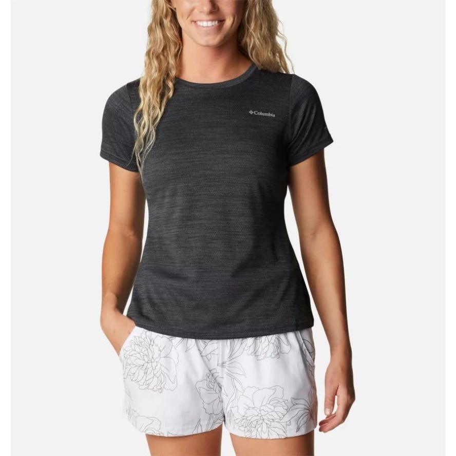 Women's Alpine Chill Zero Technical T-Shirt Black Heather Columbia Sale