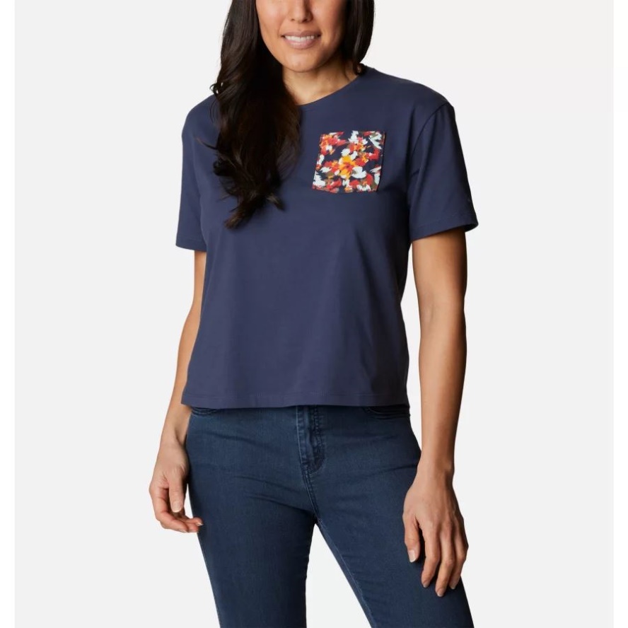 Women's Alpine Way II Casual T-Shirt Nocturnal/Nocturnal Multi Typhoon Bloom Columbia Sale