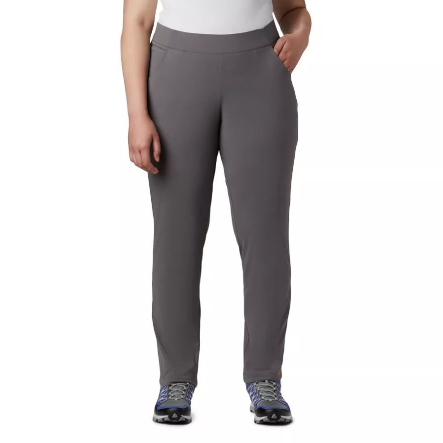 Women's Anytime Casual Pull On Pants Plus Size Columbia Sale City Grey