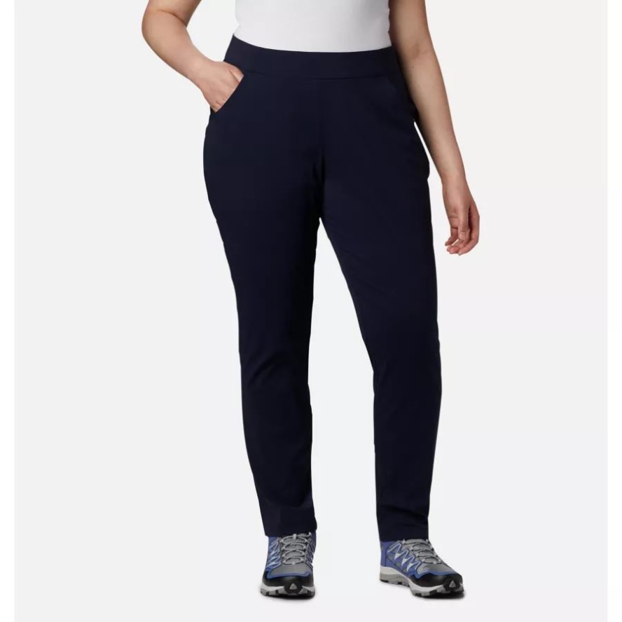 Women's Anytime Casual Pull On Pants Plus Size Dark Nocturnal Columbia Sale