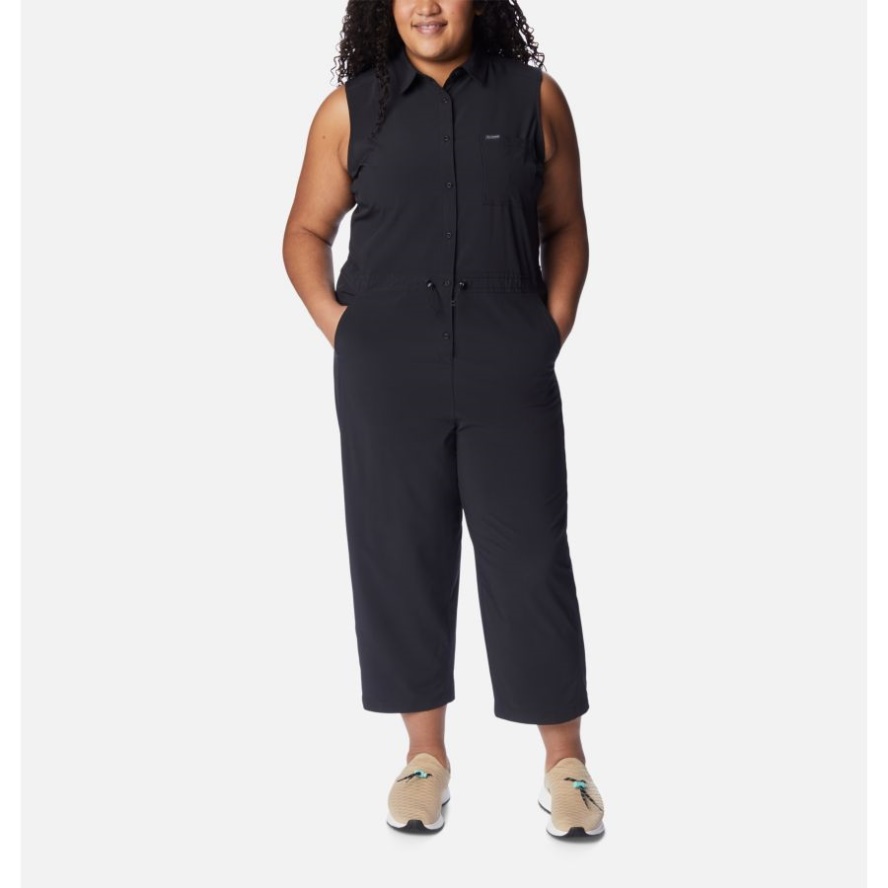 Women's Anytime Flex Romper Plus Size Black Columbia Sale