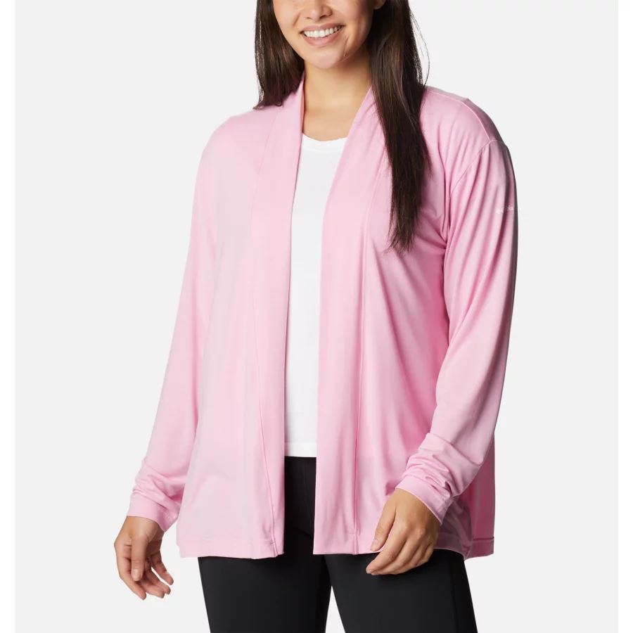 Women's Anytime Knit Layering Long Sleeve Shirt Columbia Sale Wild Rose