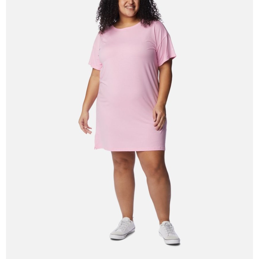 Women's Anytime Knit Tee Dress Plus Size Columbia Sale Wild Rose