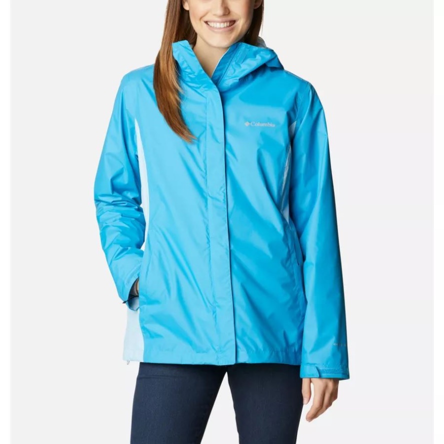 Women's Arcadia II Rain Jacket Columbia Sale Blue chill/Spring Blue