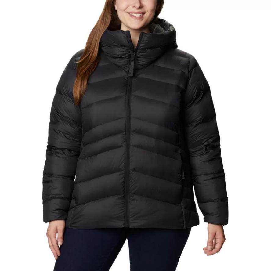 Women's Autumn Park Down Hooded Jacket Plus Size Columbia Sale Black