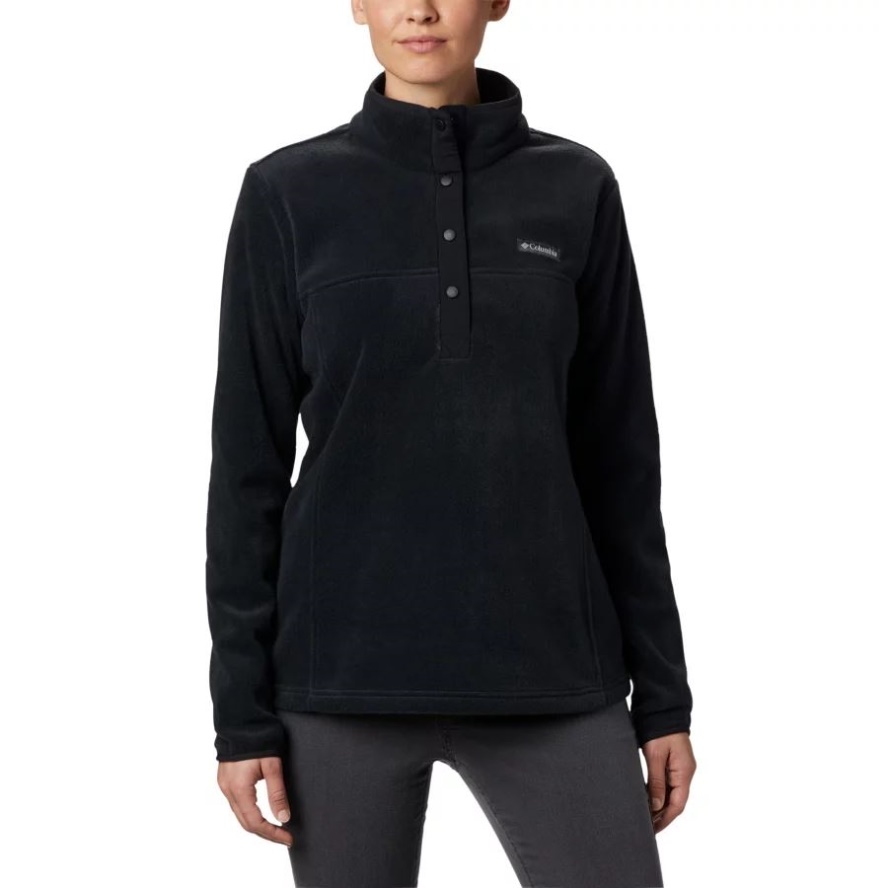 Women's Benton Springs 1/2 Snap Pullover Petite Black Columbia Sale