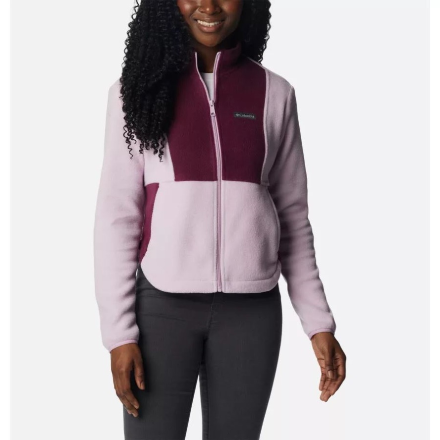 Women's Benton Springs Colorblock Fleece jacket Columbia Sale Aura/Marionberry