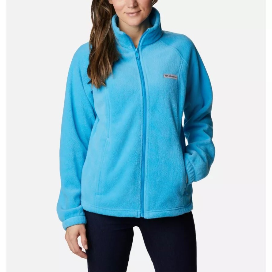 Women's Benton Springs Full Zip Fleece Jacket Blue Chill Columbia Sale