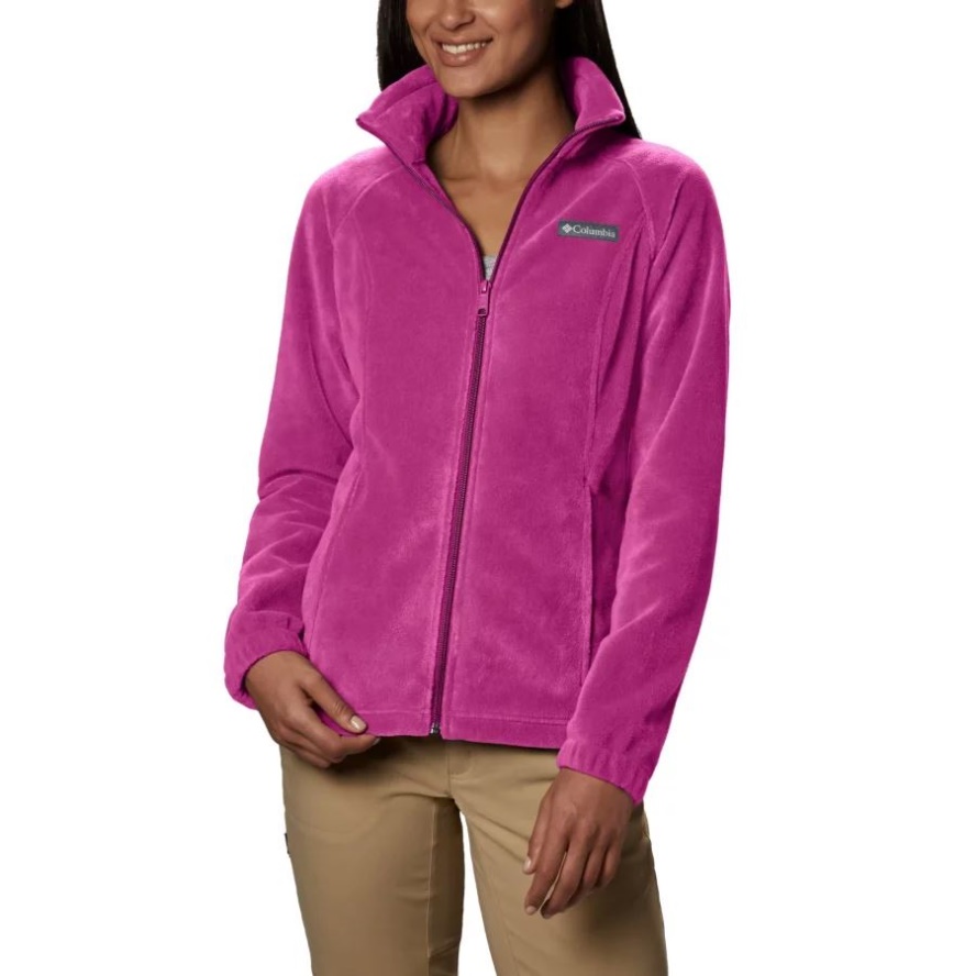 Women's Benton Springs Full Zip Fleece Jacket Columbia Sale Fuchsia