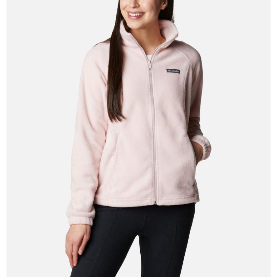 Women's Benton Springs Full Zip Fleece Jacket Columbia Sale Mineral Pink
