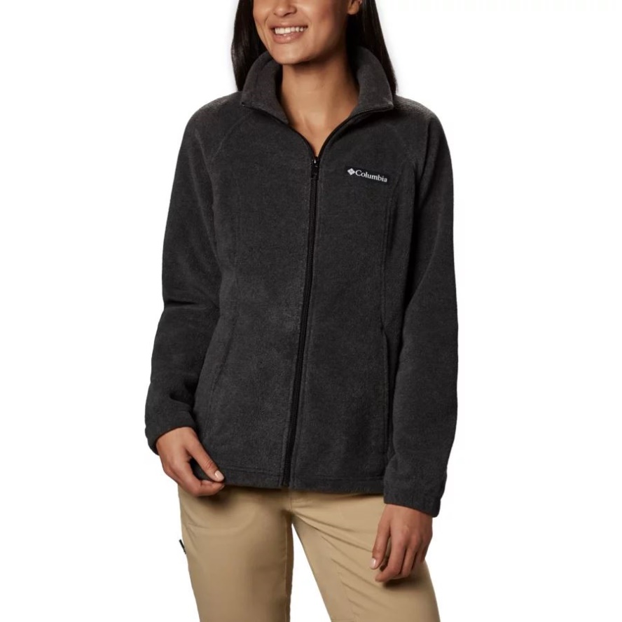 Women's Benton Springs Full Zip Fleece Petite Charcoal Heather Columbia Sale